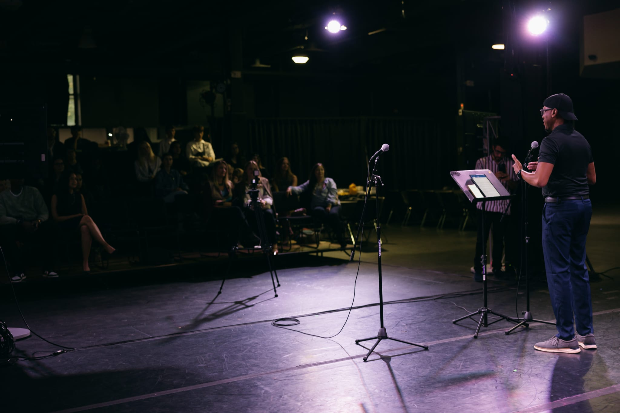 Tondré Olé on stage during a keynote